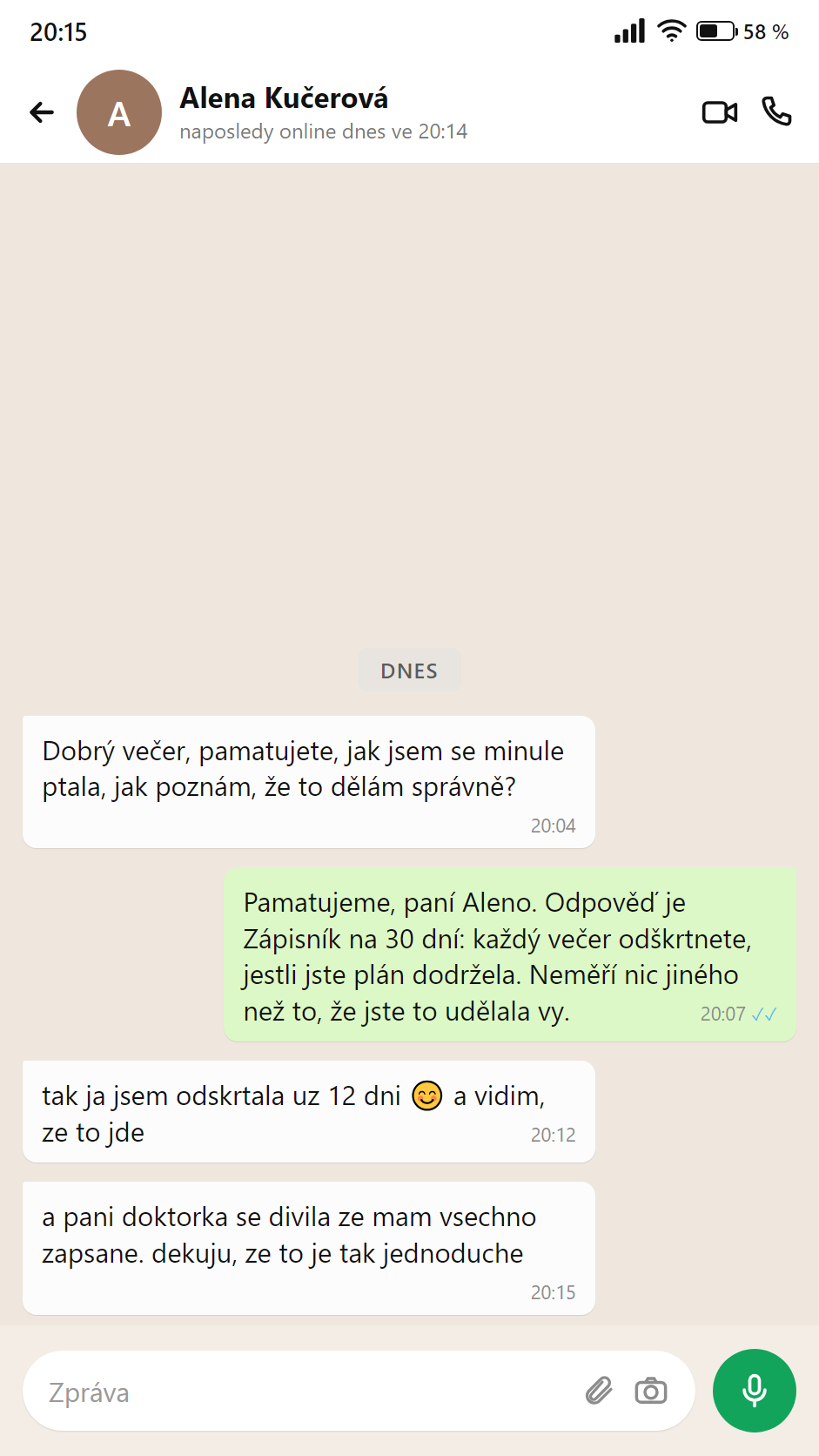 Konverzace: jak poznám, že to dělám správně