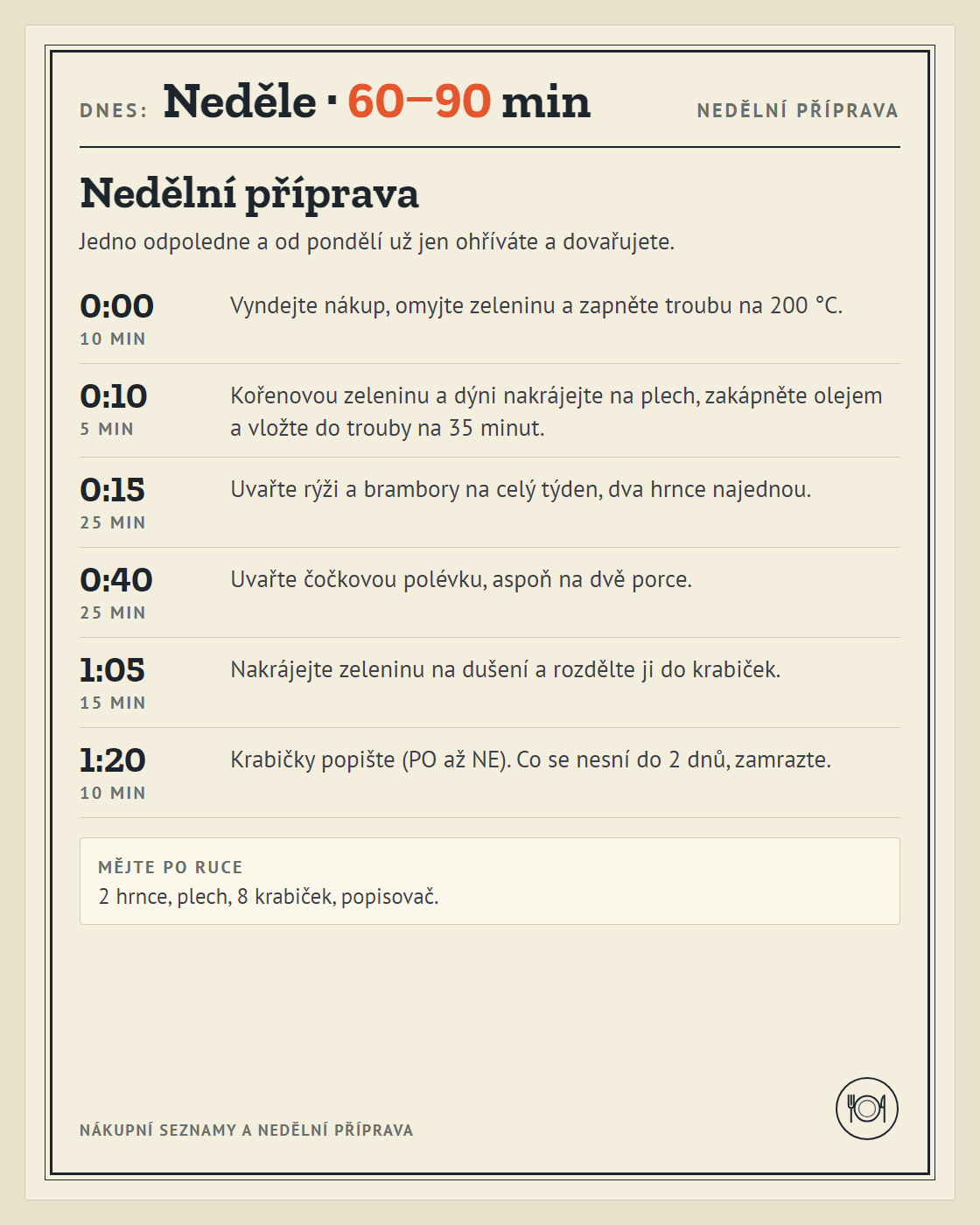 Nedělní příprava